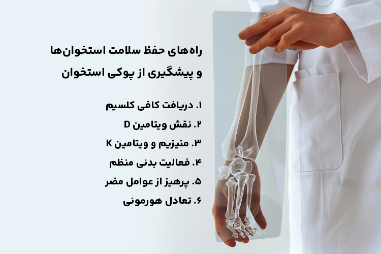 راه‌های حفظ سلامت استخوان‌ها و پیشگیری از پوکی استخوان